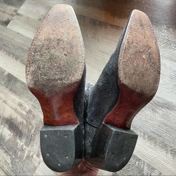 Safari exotic black leather boots size 8.5 - Picture 8 of 11